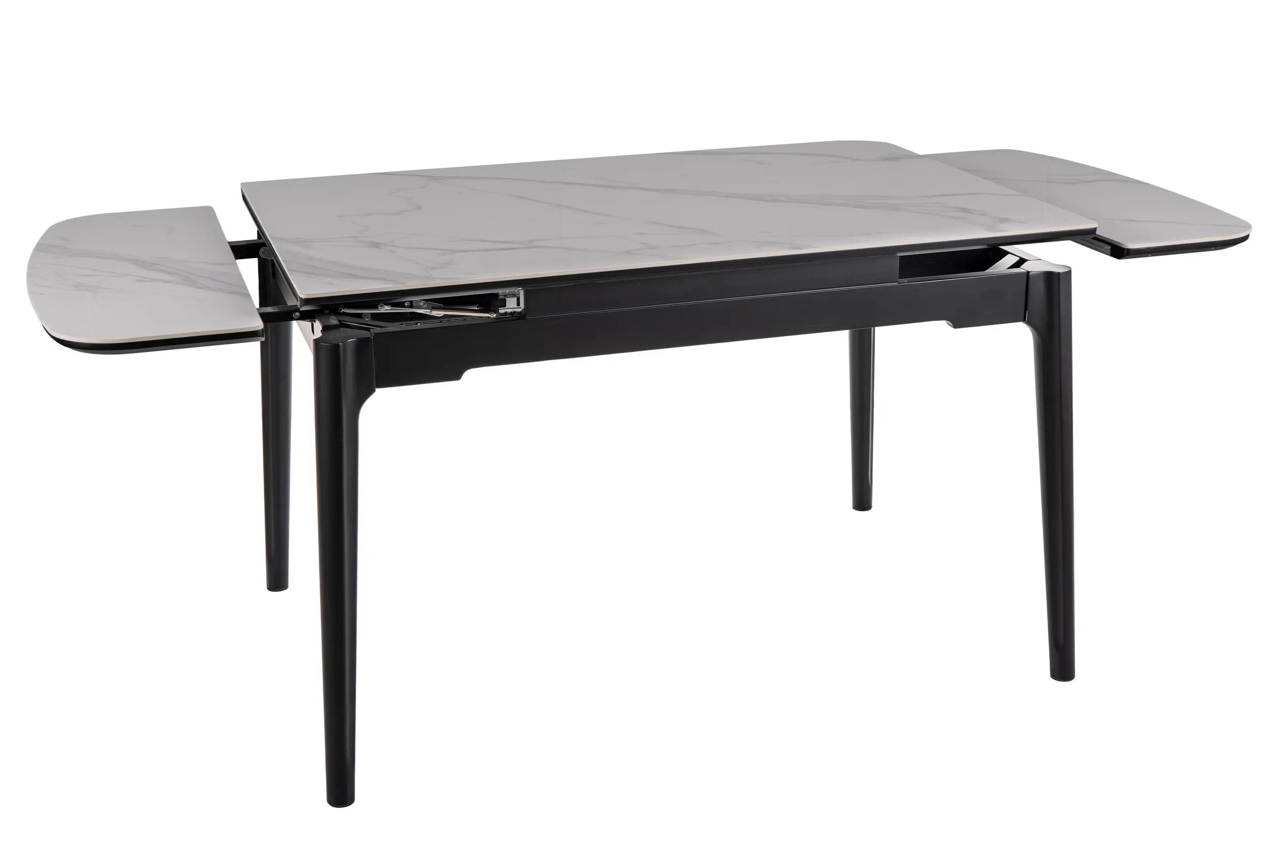 Stół rozkładany SENTO 120(180)x80 biało-czarny - SENTOBC120