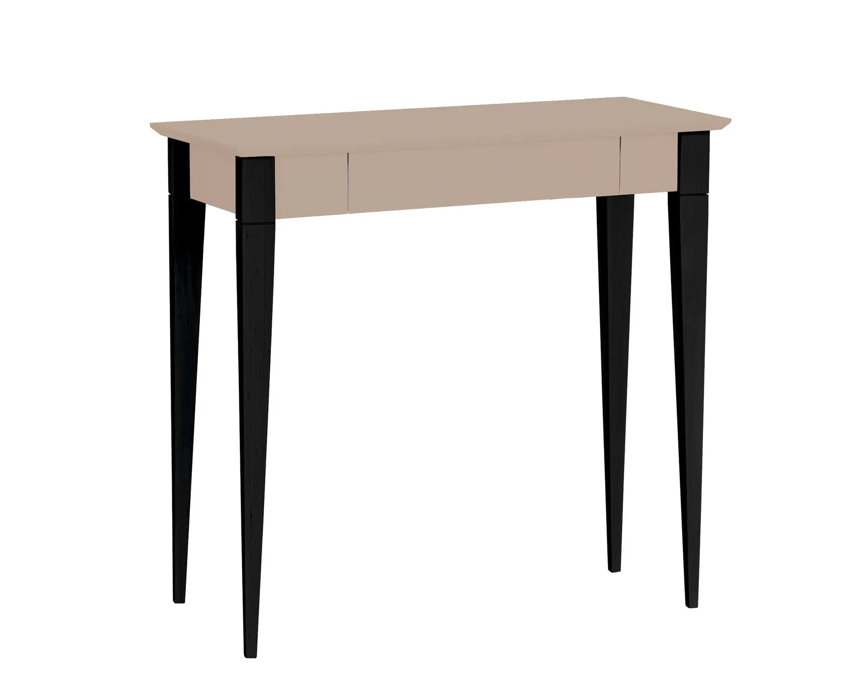 Biurko z szufladą MIMO 85x40 cappuccino/czarne drewniane nogi