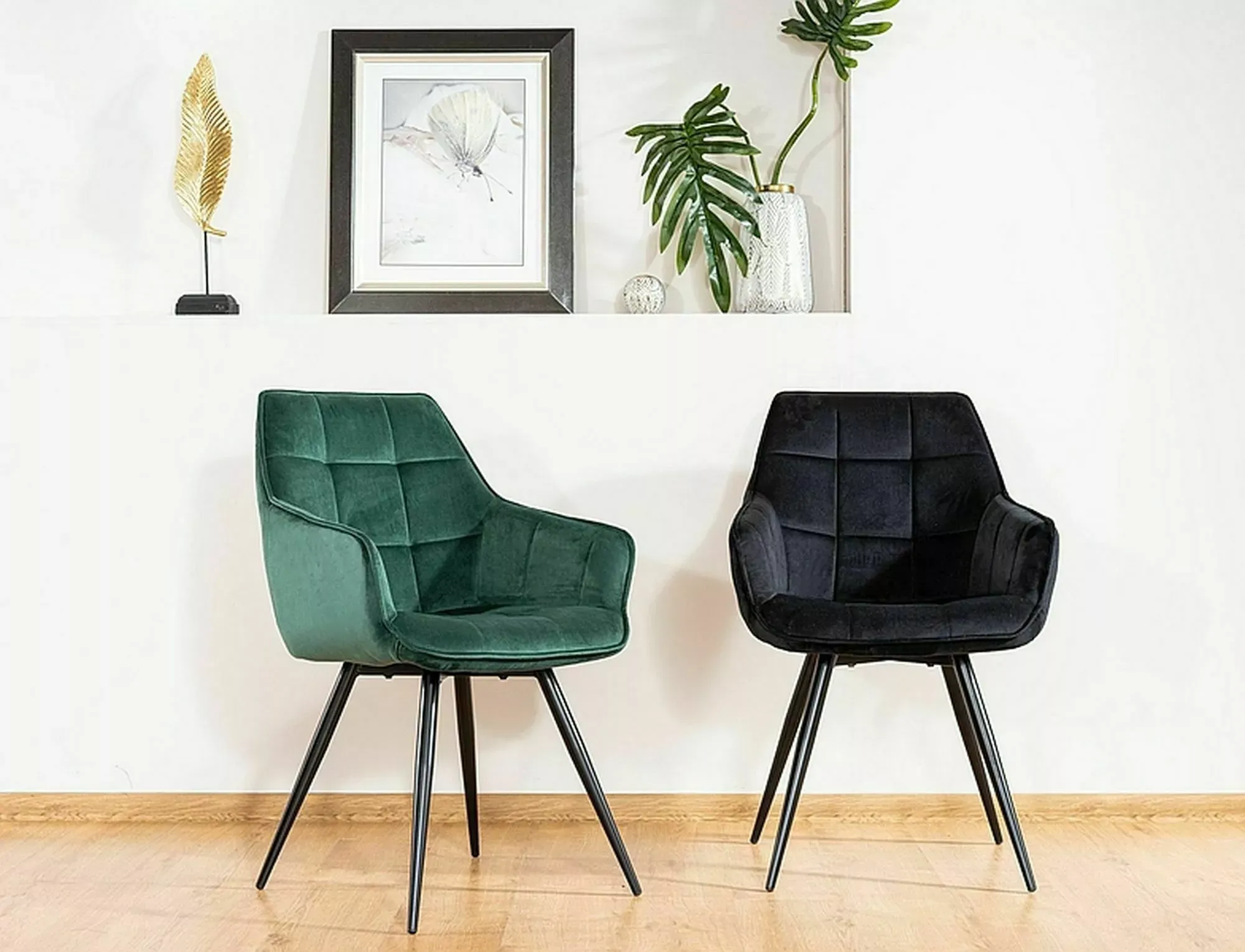 Krzesło LILIA VELVET Bluvel 19 aksamitne czarne - LILIAVCC