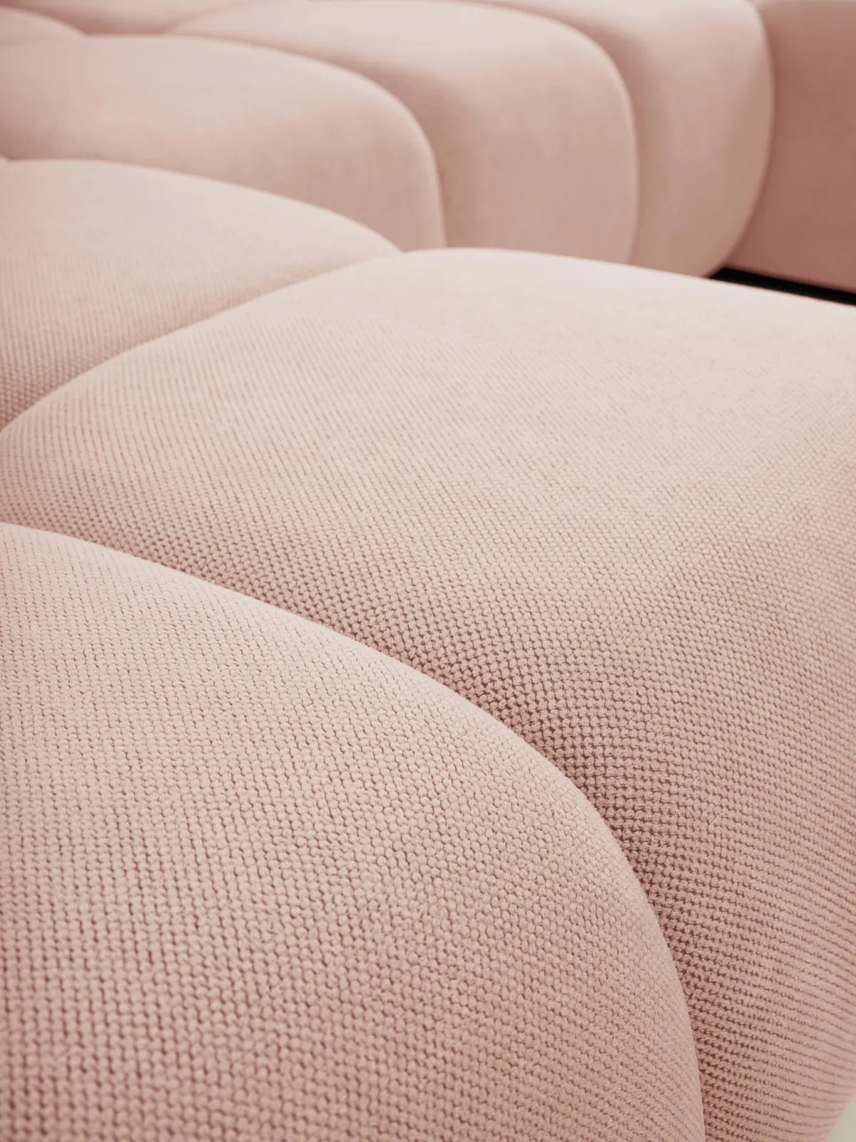 Narożnik rozkładany z pojemnikiem SOHO U CURIO 395 cm pikowany różowy - SOHO_NAR_CURIO60_U