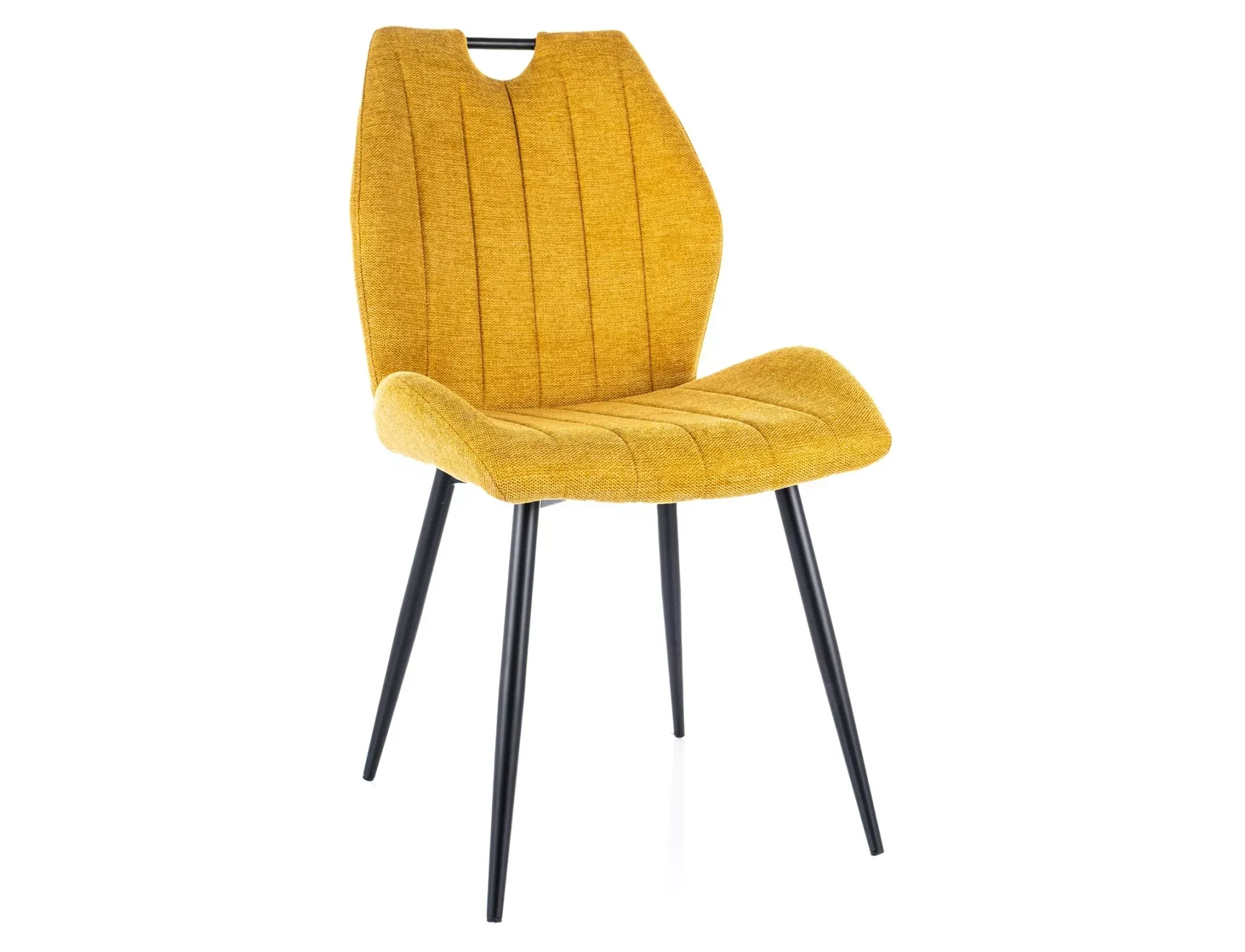 Krzesło tapicerowane ARCO BREGO 68 curry czarny stelaż Krzesło tapicerowane ARCO BREGO 68 curry czarny stelaż