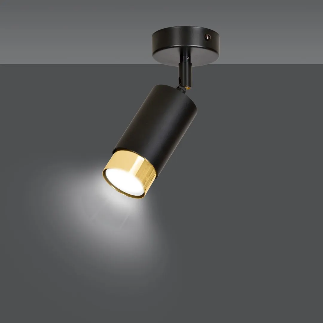 Lampa sufitowa HIRO 1 czarny złoty — zdjęcie 3
