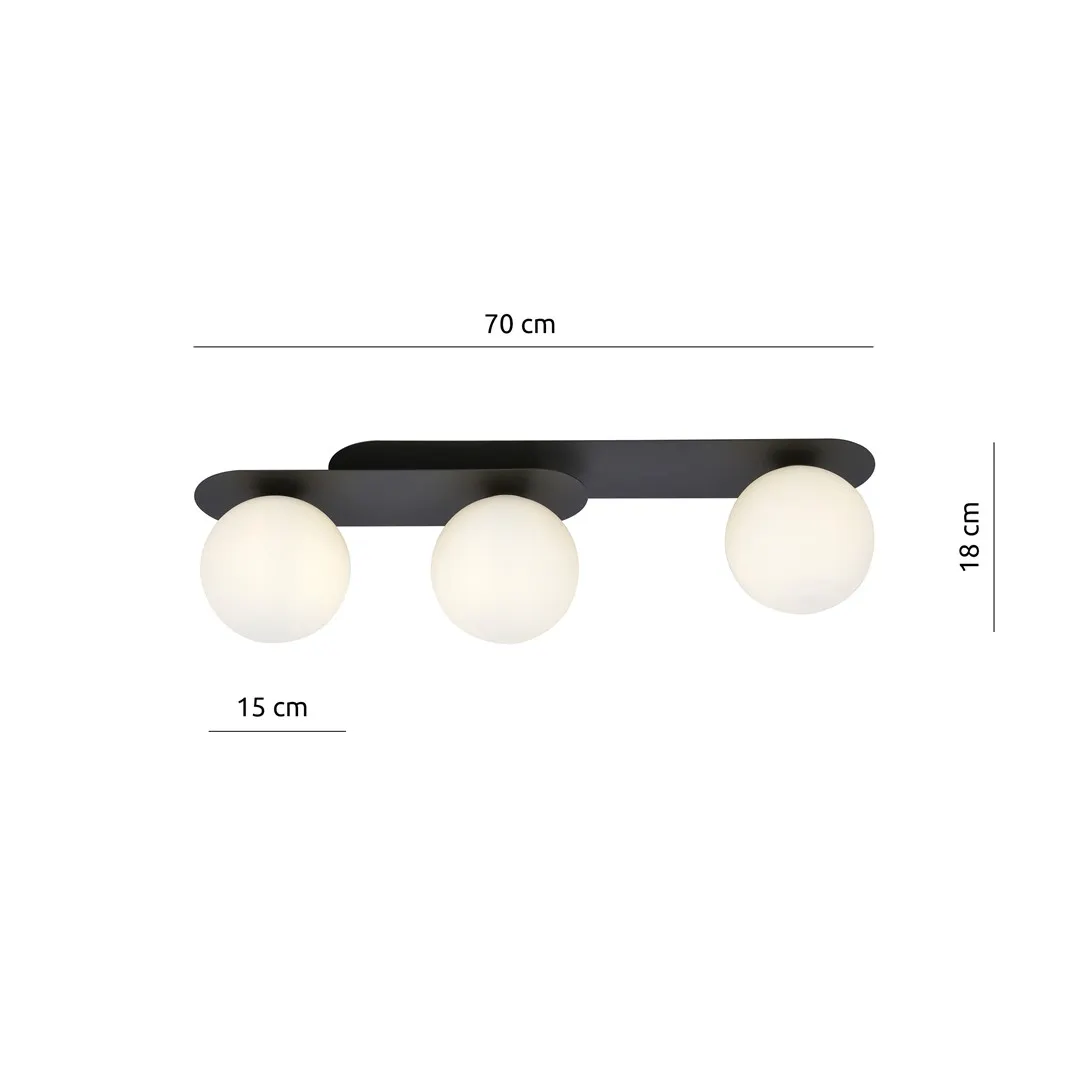 Lampa sufitowa PLAZA Czarny 1118/3 — zdjęcie 7