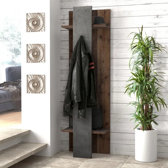 Panel ubraniowy CLIF 60X200 cm old wood vintage, beton - COMD701-C748