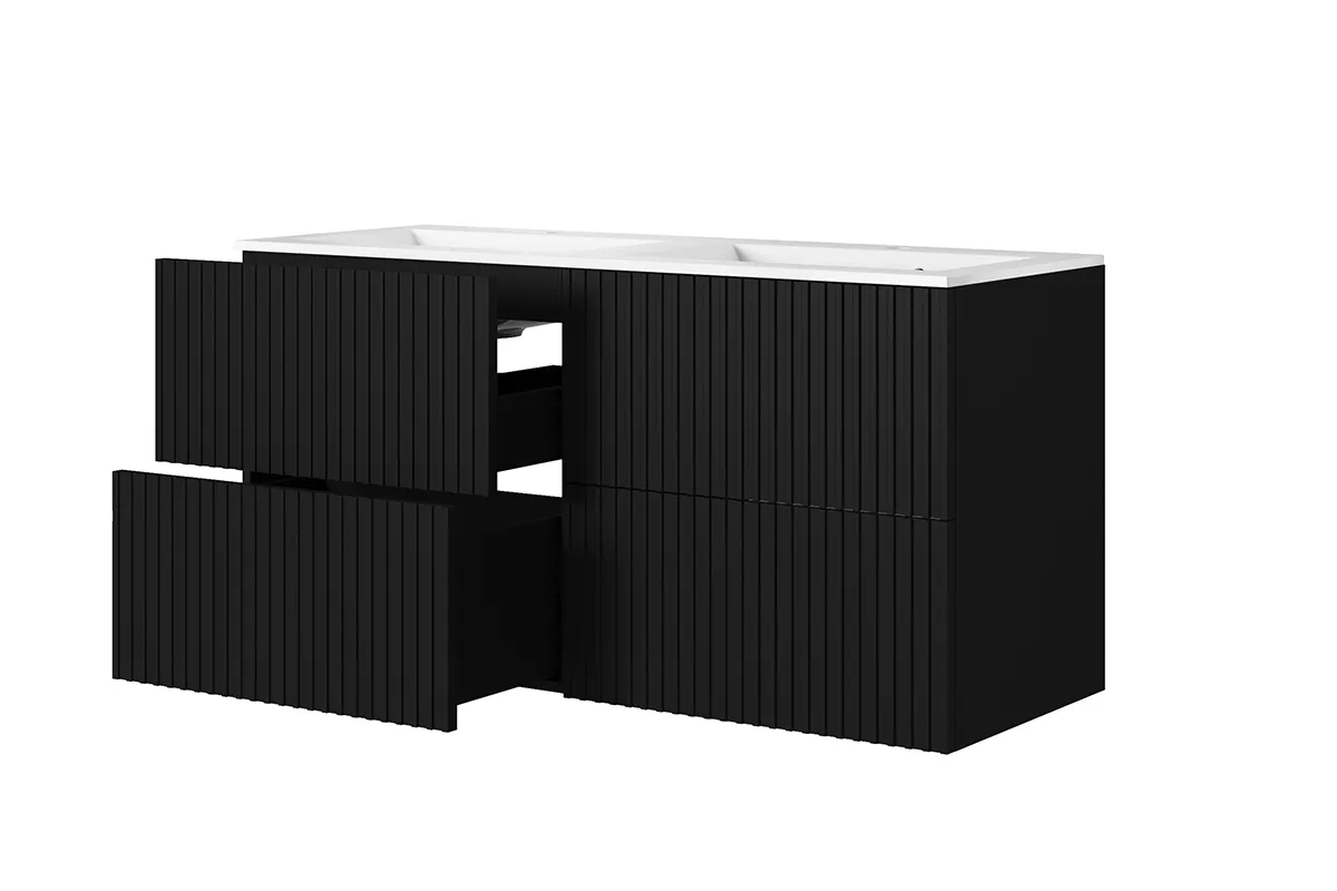 Szafka pod umywalkę NICOLE 60 2SZ - czarny mat - B_149038