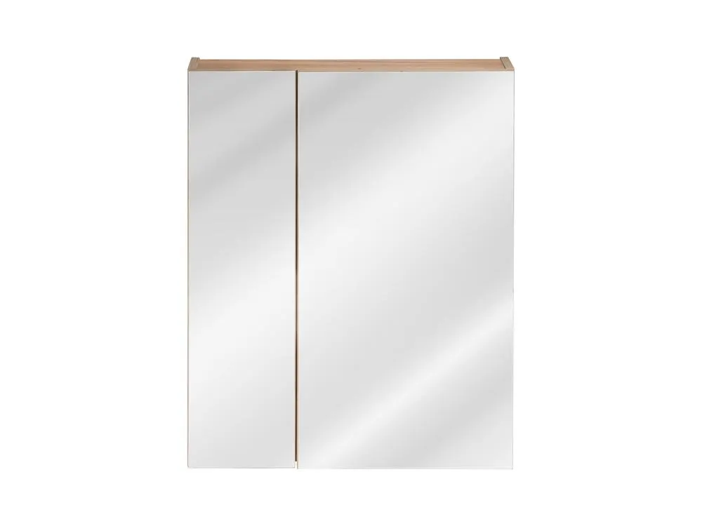 Szafka z lustrem 2-drzwiowa CAPRI dąb craft 75x60x16cm - CAPRI_OAK_842A_FSC