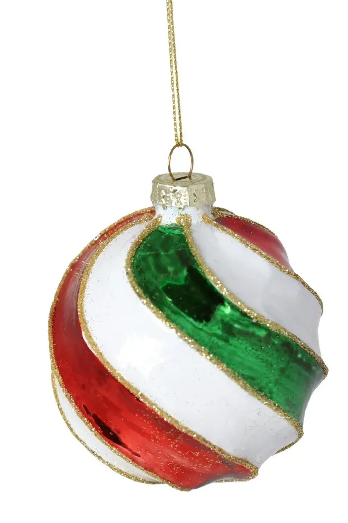 Bombka szklana 12 sztuk BIAŁO-CZERWONO-ZIELONA DISPLAY 3972 Bombka szklana 12 sztuk BIAŁO-CZERWONO-ZIELONA DISPLAY 3972