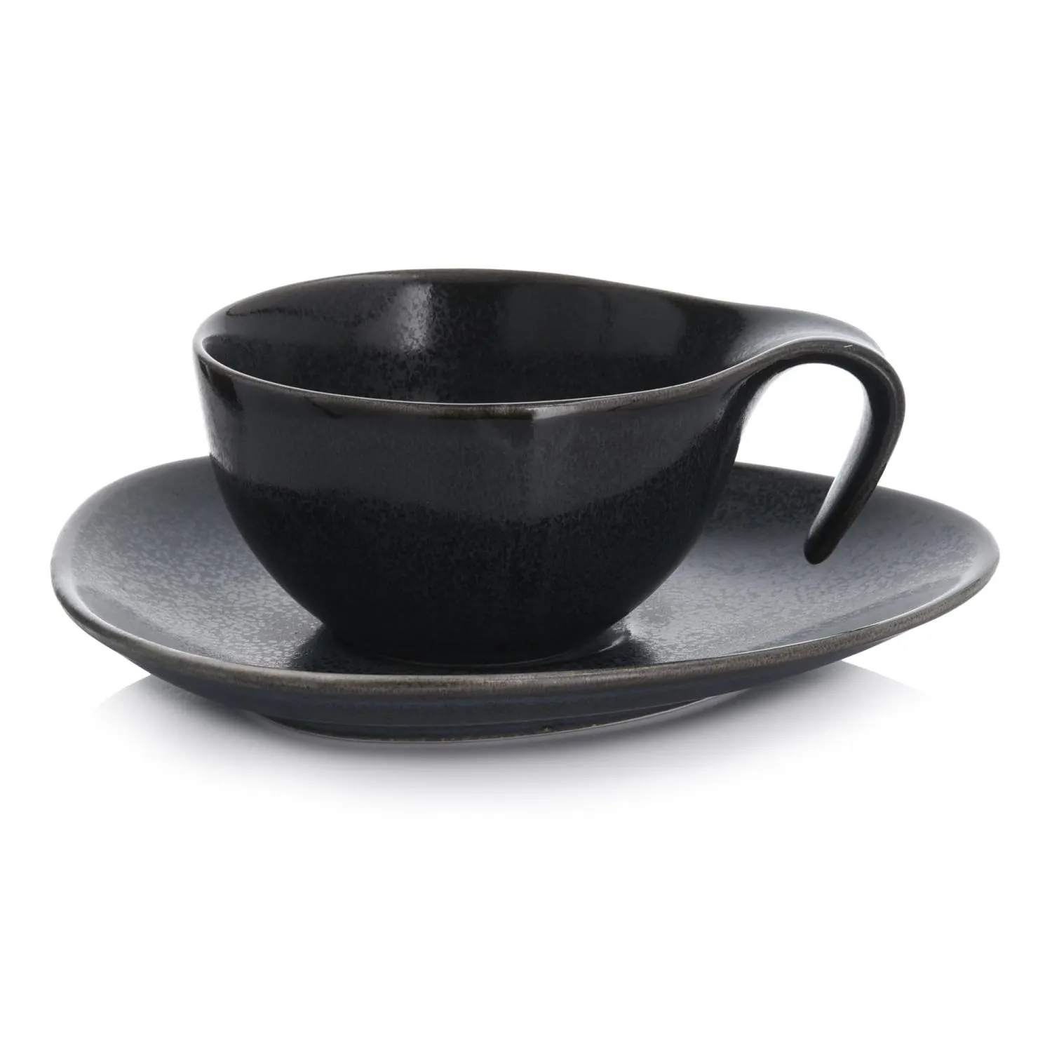 kieliszek, filiżanka, porcelana, czarny, czarna filiżanka