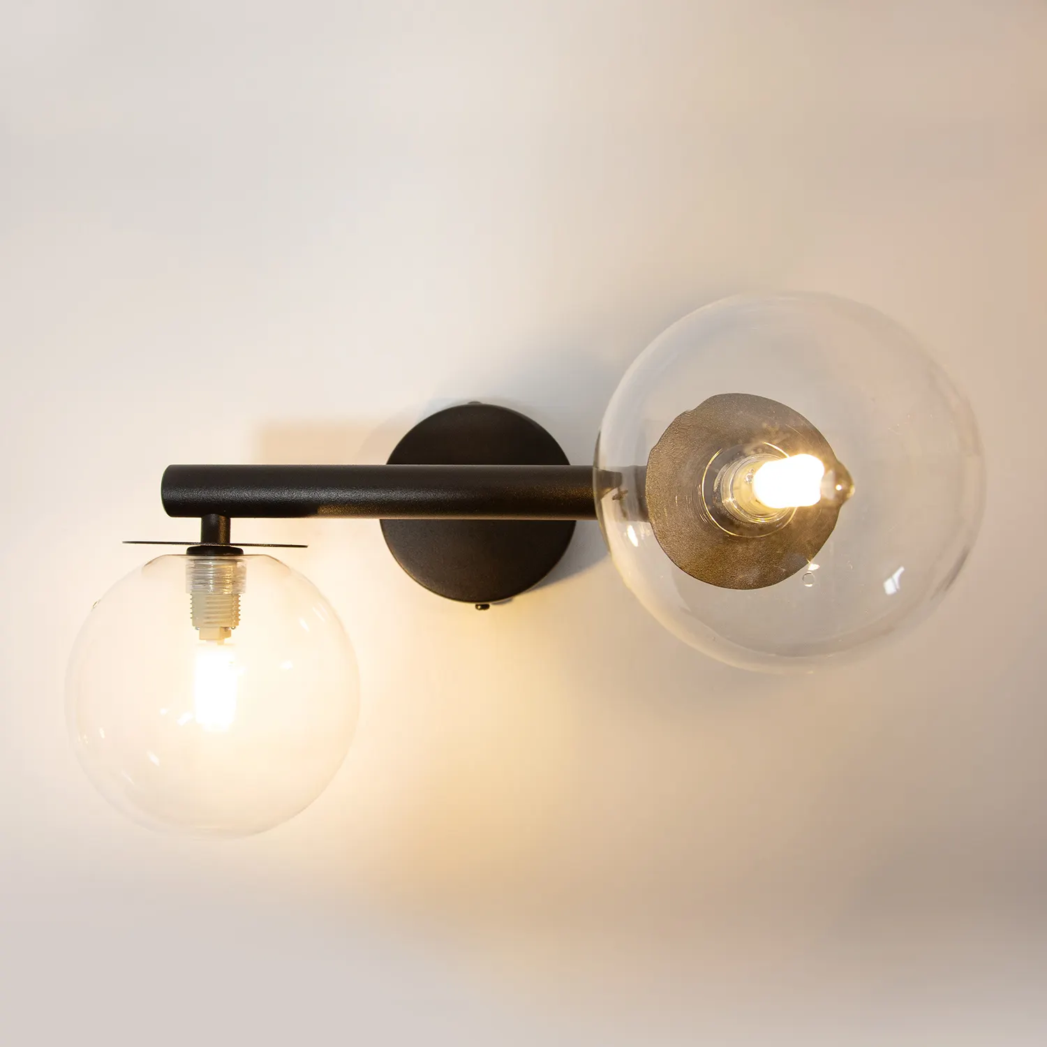 Kinkiet AVOLA 2 czarny transparentny - SI_41487