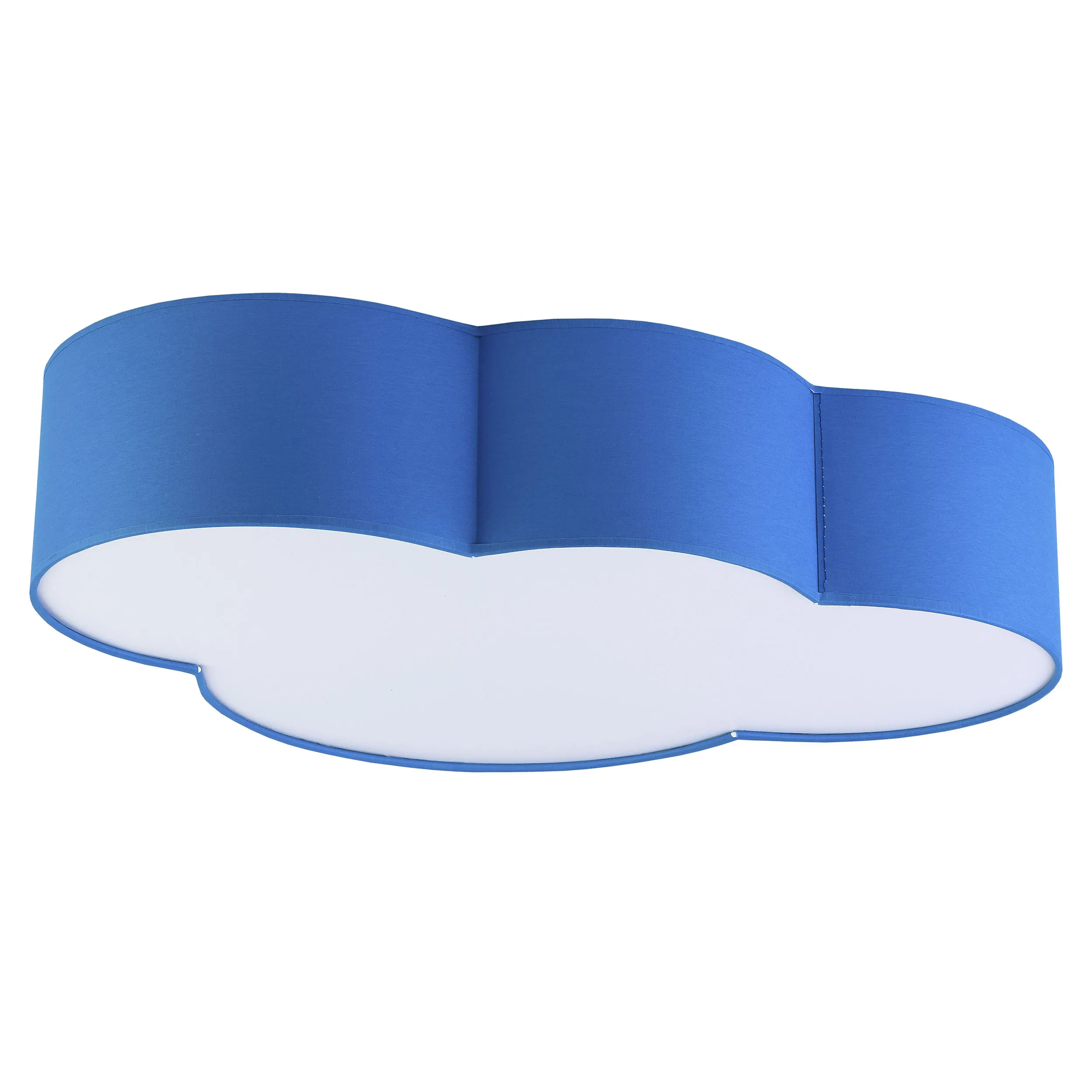 Lampa sufitowa CLOUD niebieska z tkaniny w kształcie chmury 62x45x13cm