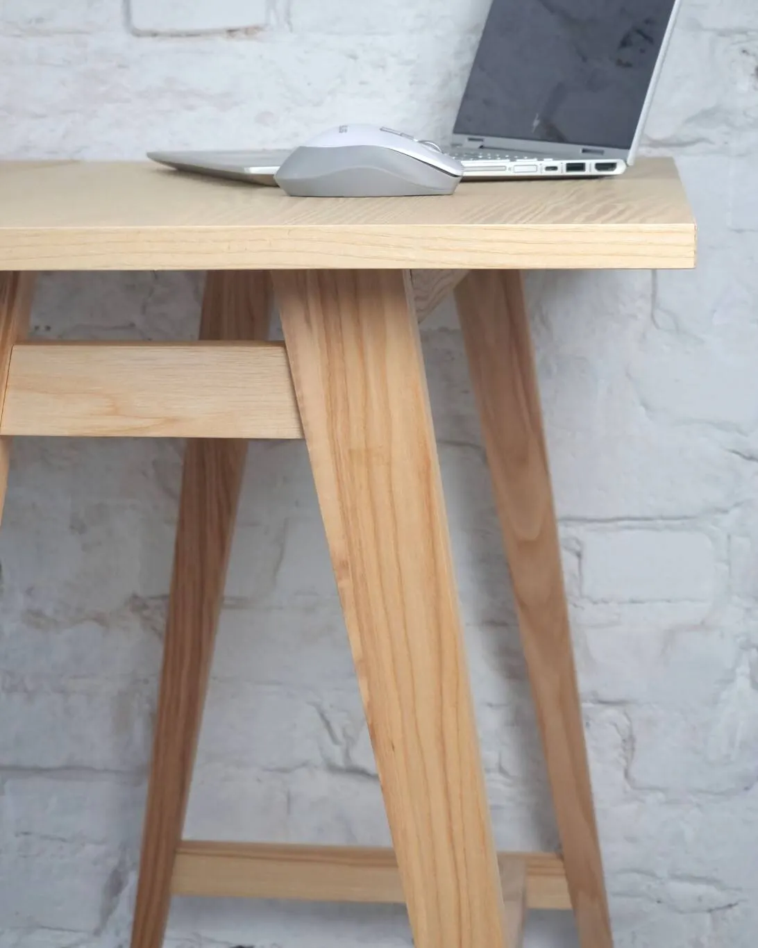 Biurko narożne z szufladą LUKA prawostronne 115x86 jesion naturalny - NRGB_CDLUK1WOOD_P