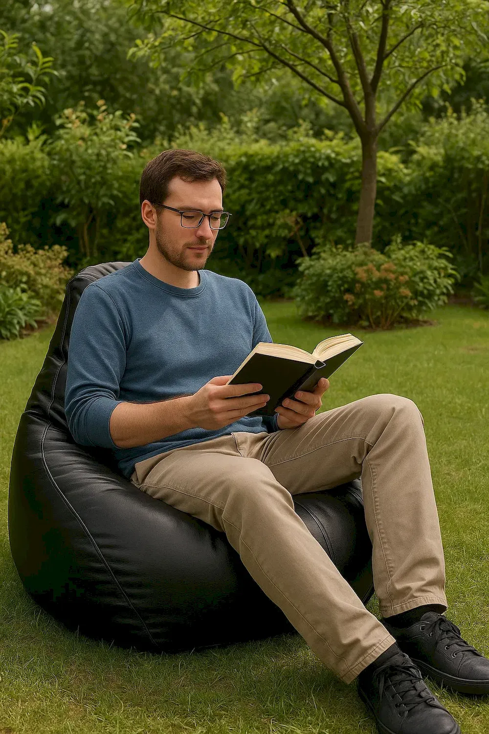 Worek do siedzenia PFT1172 ekoskóra czarny - ASI_535PFT1172