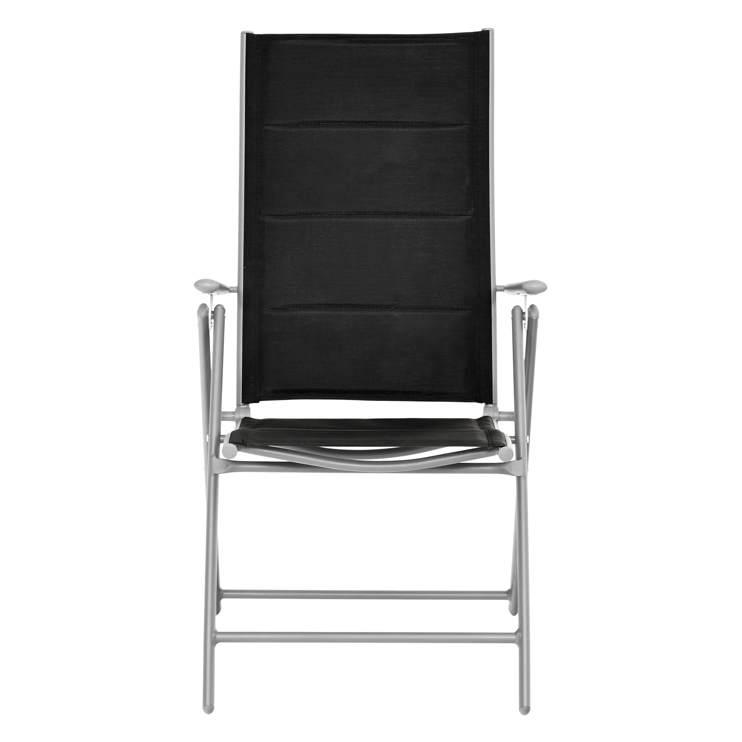 Zestaw Mebli Luxury stół 180x90cm + 8 składanych krzeseł czarno-srebrny - DLG_95628