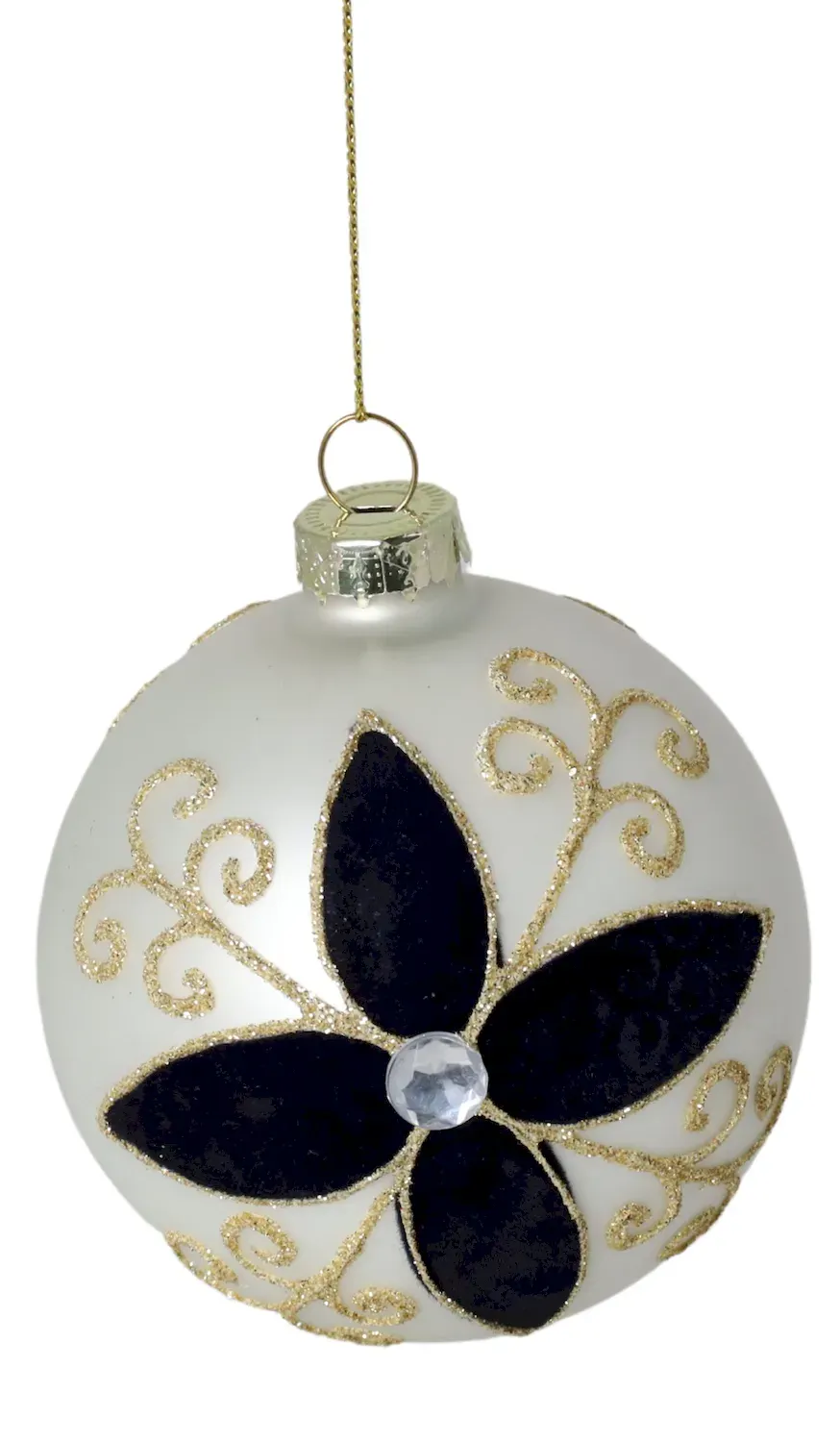 Bombka szklana 12 sztuk BIAŁO-CZARNA DISPLAY 3540 Bombka szklana 12 sztuk BIAŁO-CZARNA DISPLAY 3540