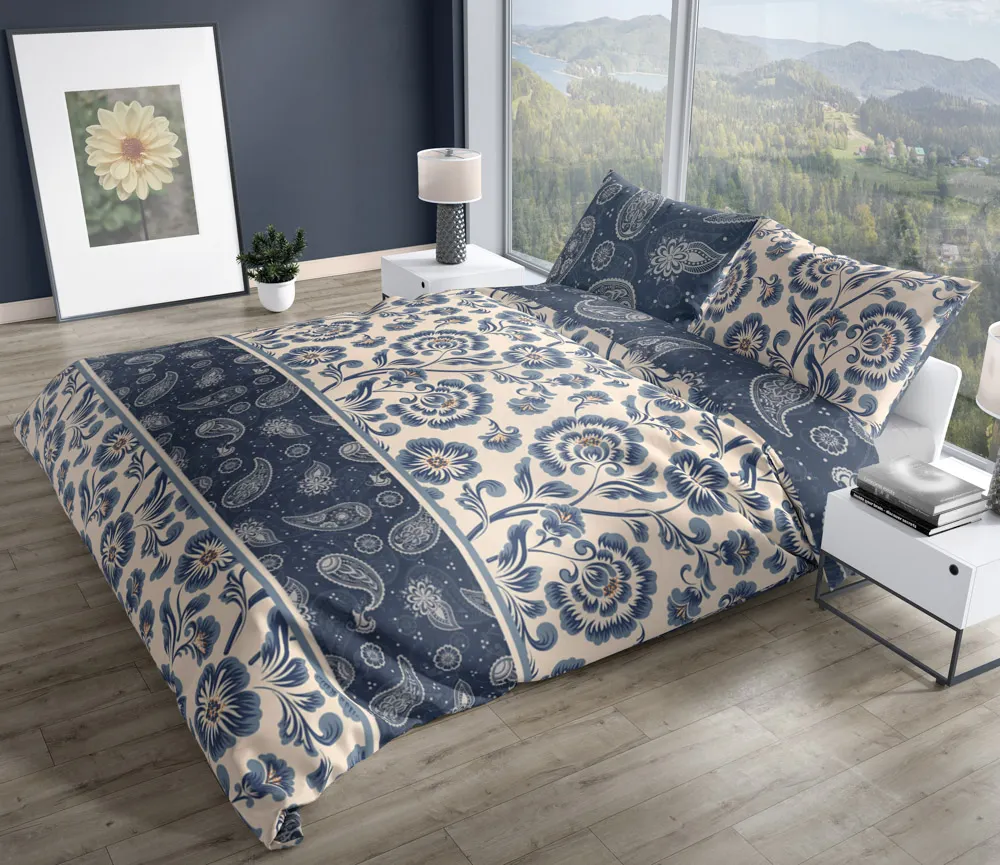 Pościel komplet PURE SATEEN 008 satyna bawełniana 160X200+2x70X80 wielokolorowy - FARO_27913