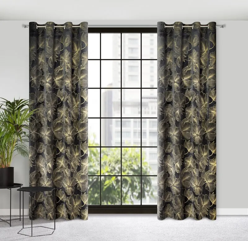 ZASŁONA GOTOWA STELLA 140X250 CM CZARNY - EU_388311