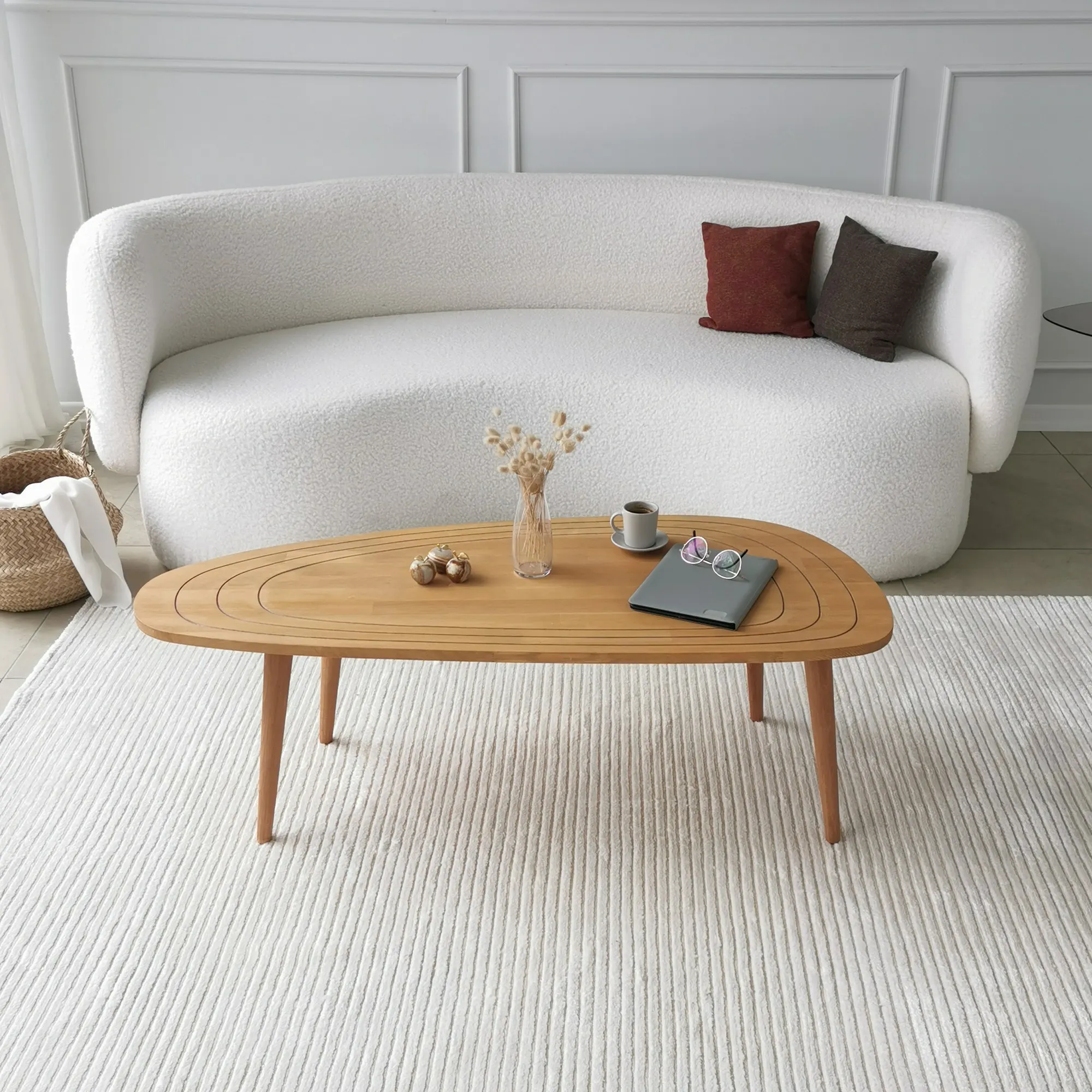 Stolik kawowy drewniany SWEET 50x115 naturalny — zdjęcie 7