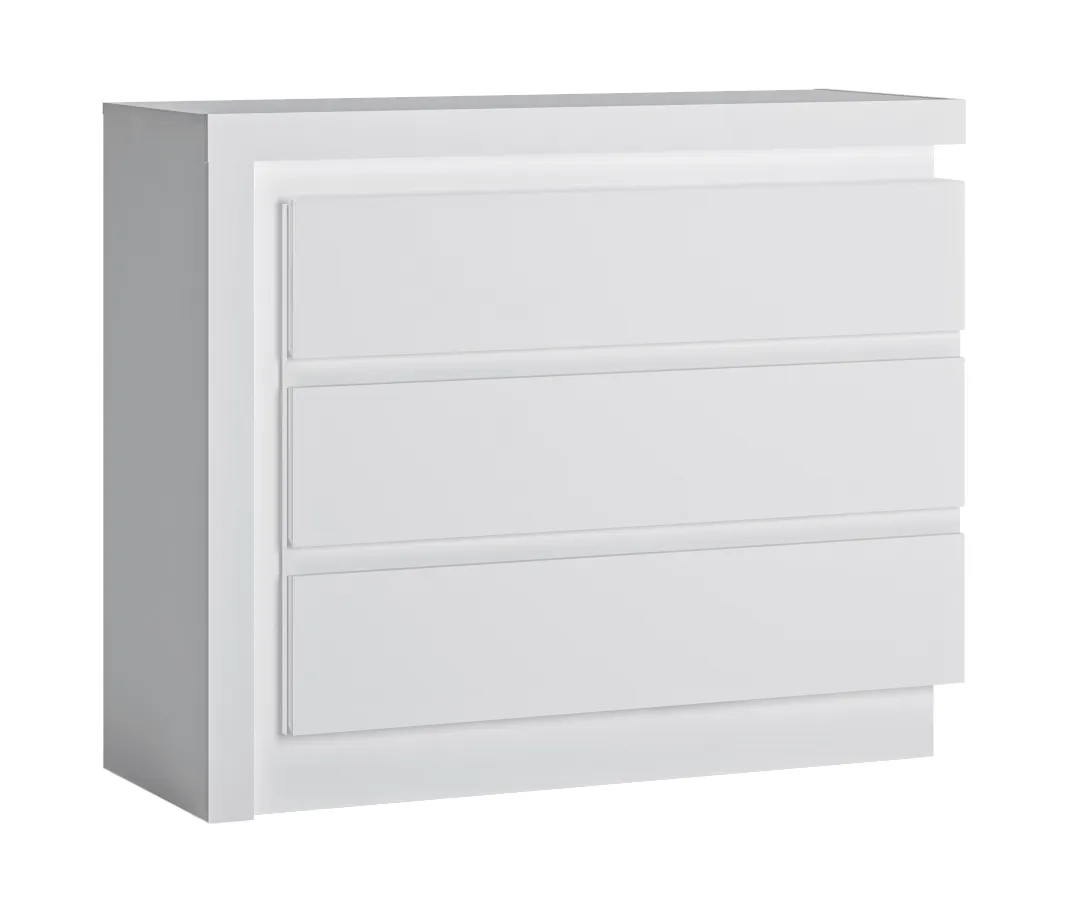 KOMODA Z SZUFLADAMI LYON BIAŁY LYOK04 BIAŁY ALPIN/BIAŁY HG