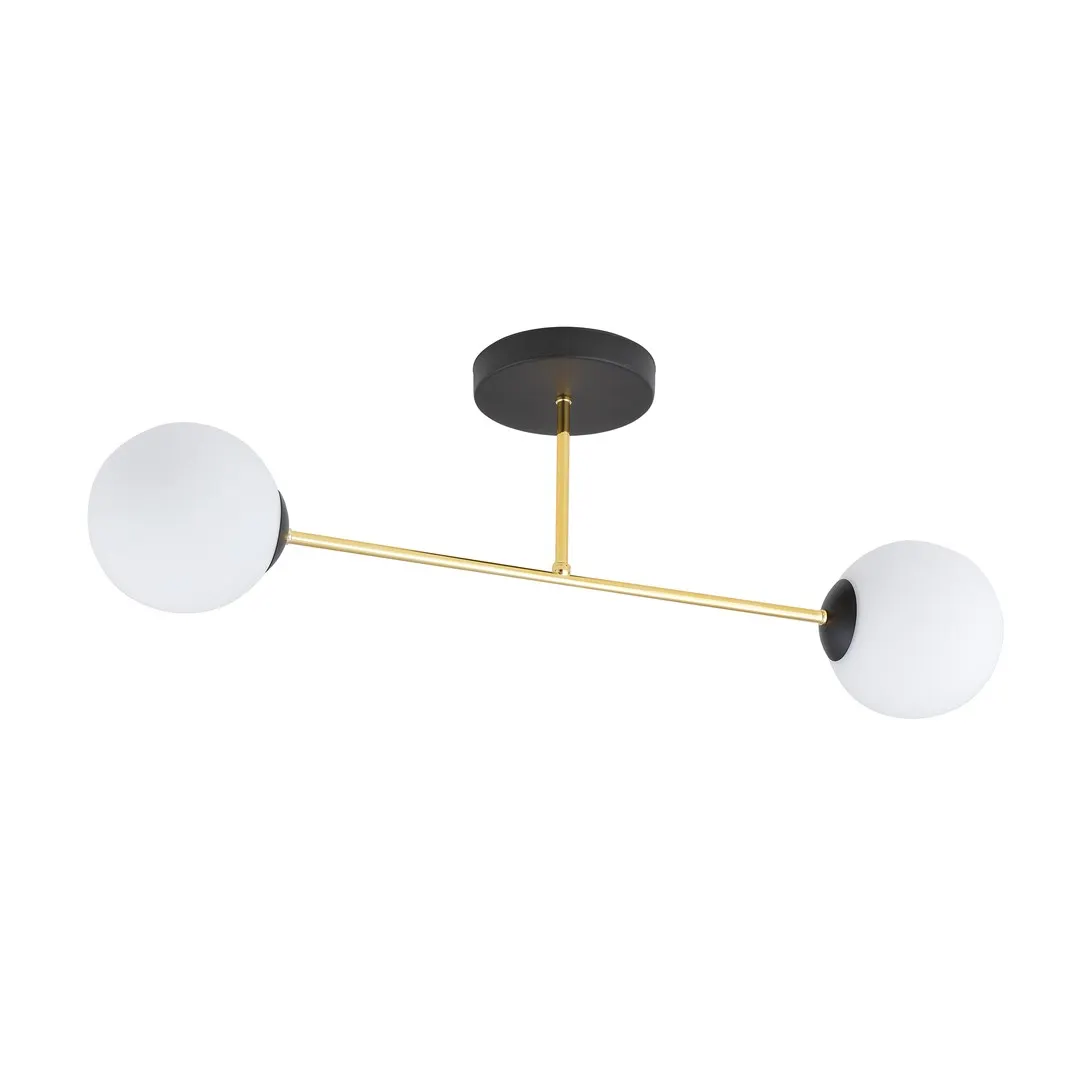 Lampa sufitowa MAGNUM 2 czarny złoty biały