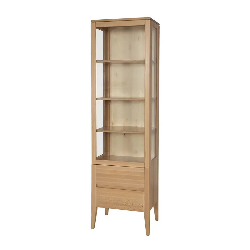 Witryna bukowa KW438 PRAWA Szary DREWMAX