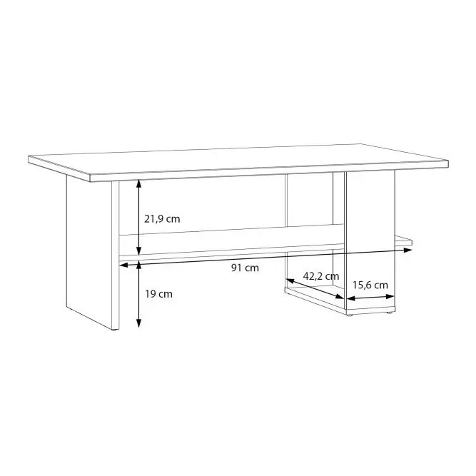 Stolik kawowy CFTT5212 COFFEE TABLES 60x110 Czarny Dąb Artisan - CFTT5212-D78