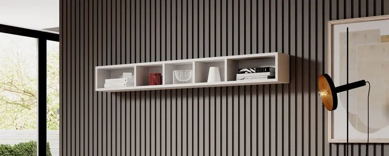 Półka wisząca TOLEDO 169 cm biała - 2498DW02