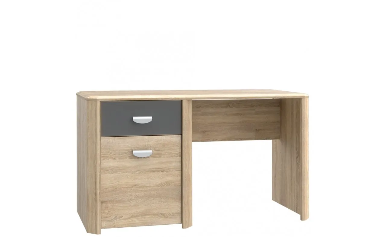 Biurko z szafką i szufladą 130x58 dąb sonoma szare Biurko z szafką i szufladą 130x58 dąb sonoma szare
