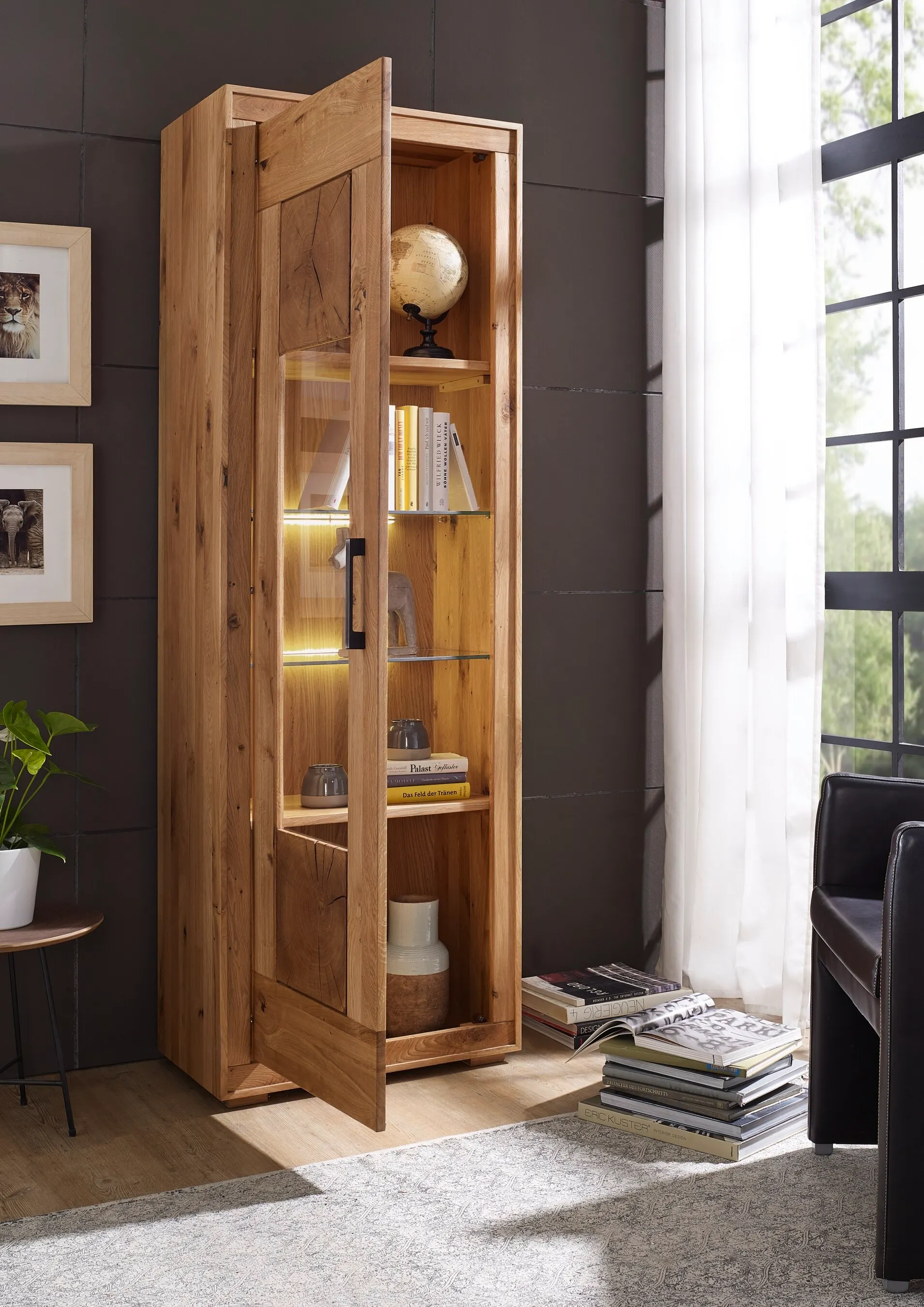 Witryna I Cornflower L dębowa 1-drzwiowa Lewa - GK_1033150111