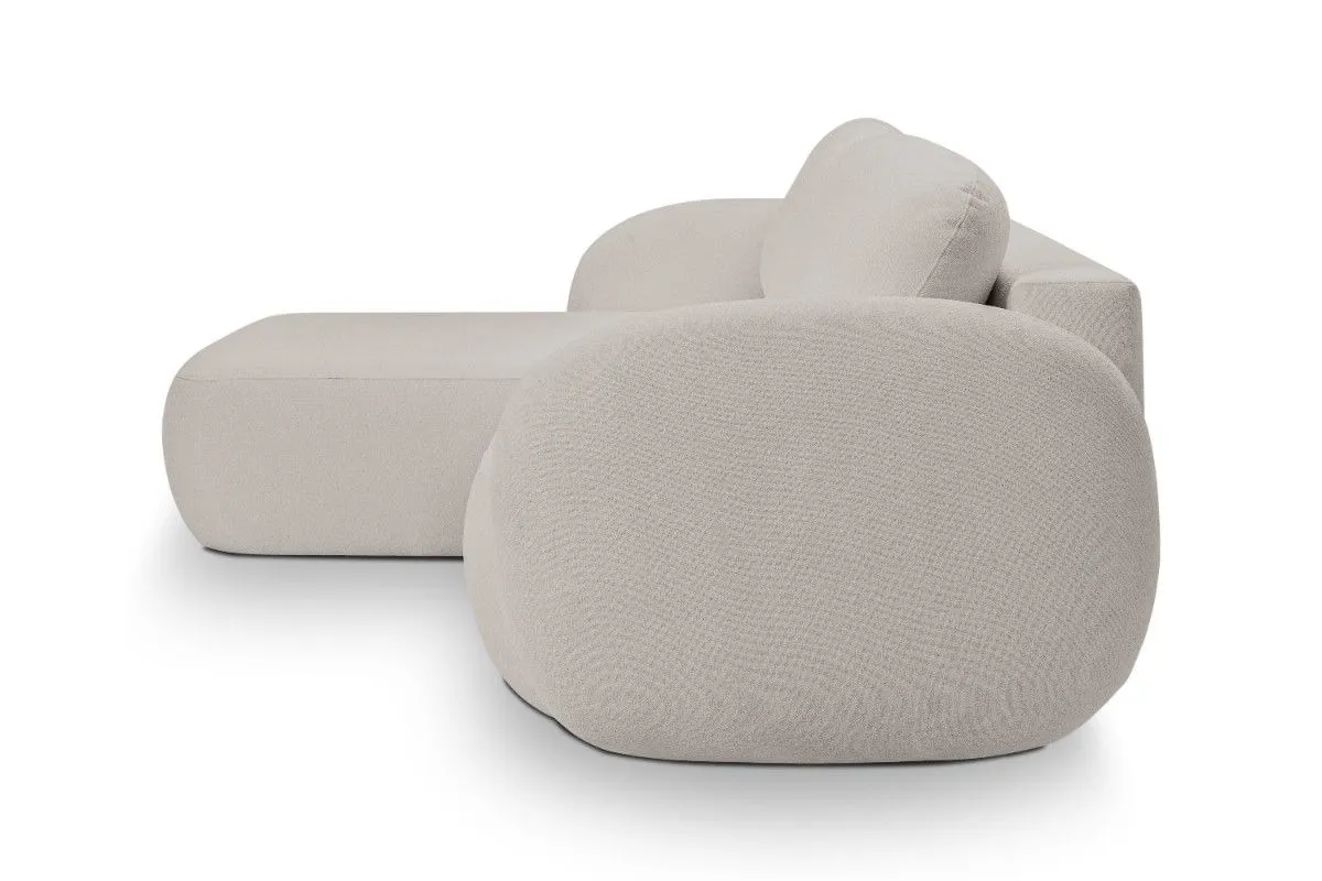 Narożnik rozkładany z pojemnikiem OLIO SICURIO 248 cm lewostronny jasnoszary - OLIO_NAR_SICURIO65_L