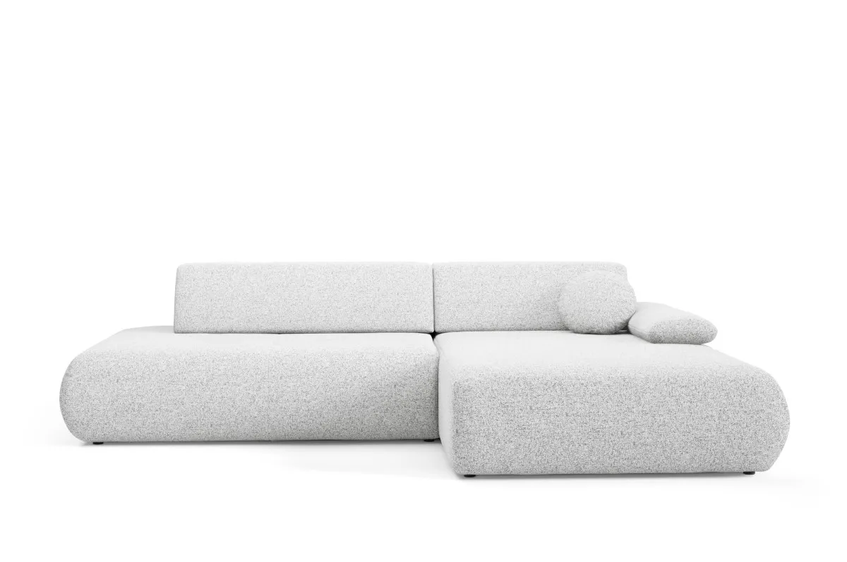 Narożnik rozkładany z pojemnikiem PUENTE 286 cm prawostronny jasnoszary - PUENTE_NAR_PUENTE80_P