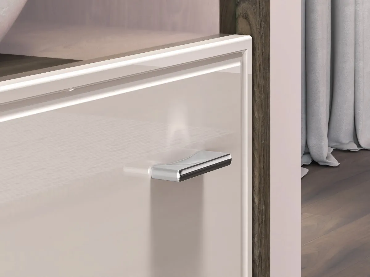 Witryna 1-drzwiowa szklana AVANTE 55x195 kaszmir dąb Windmill - 1AVAN02-001