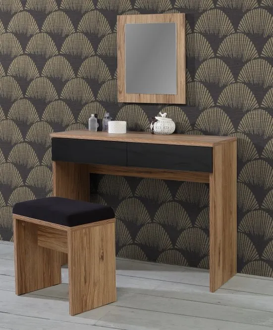 Toaletka z szufladami i lustrem DALATE dąb katania - DQLT321ST-M368A