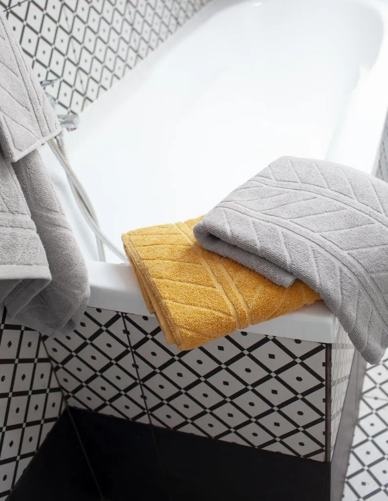 Ręcznik frotte RELIEF 50x90 gramatura 500 żółty - FARO_30237