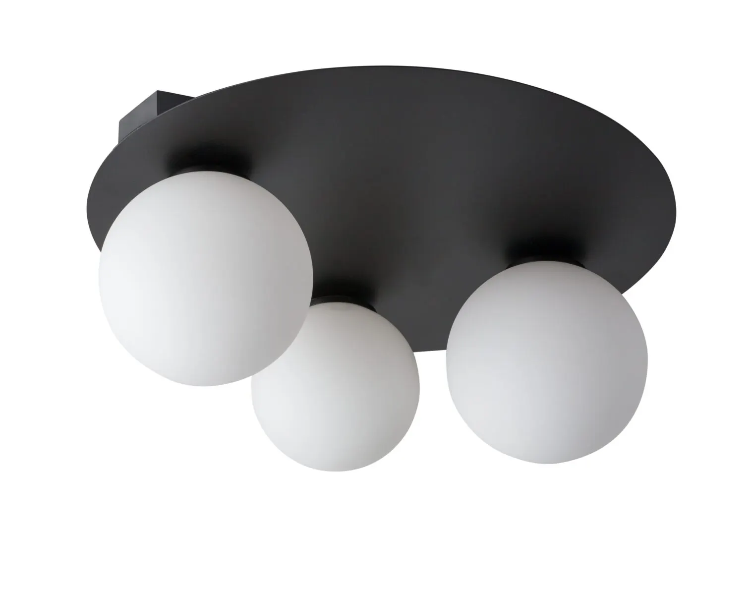 Lampa sufitowa/plafon ARGON okrągły biało-czarny