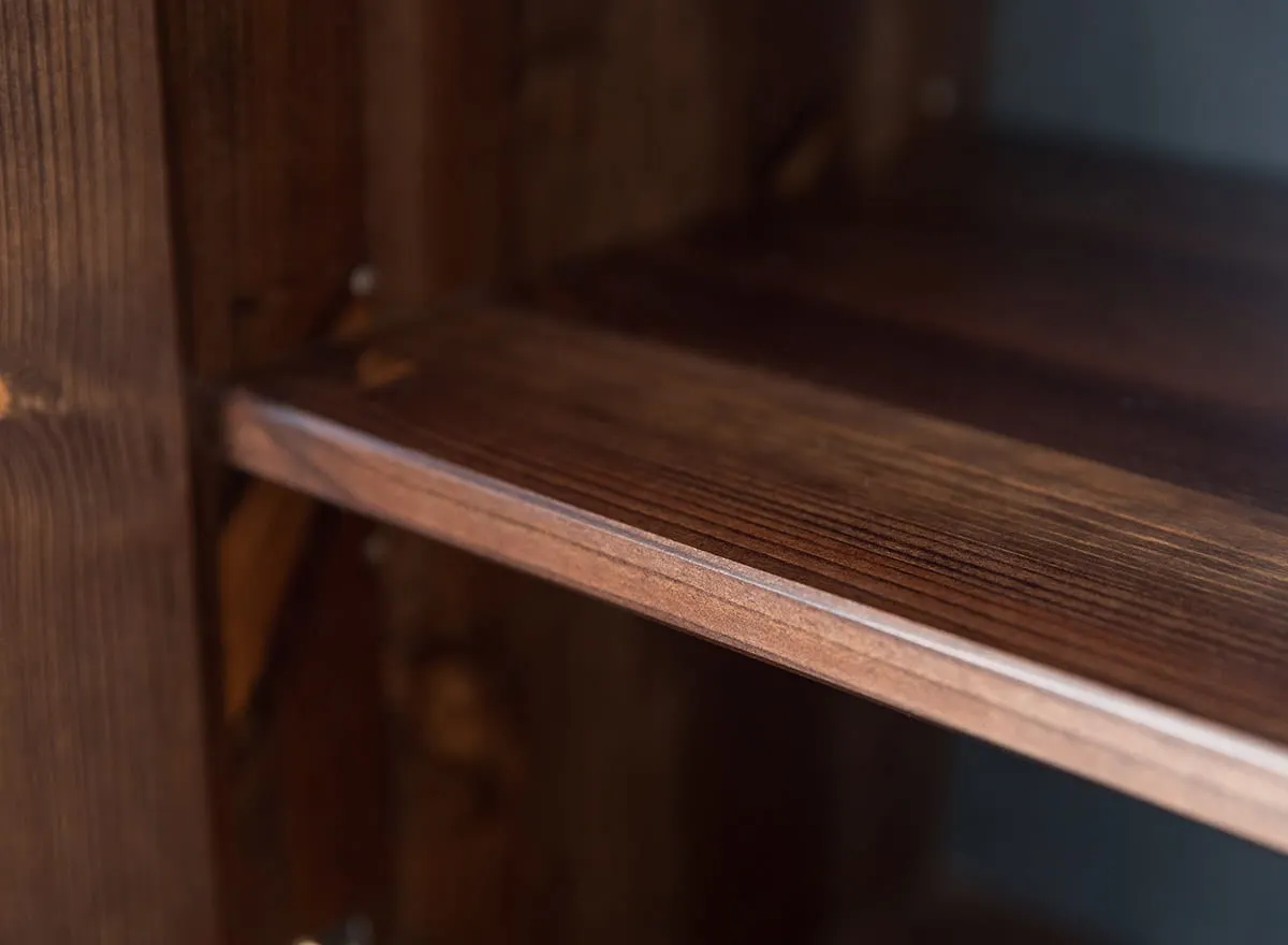 Półka do szafy drewniana ROSELLA 50x57 sosna ciemny brąz - SKROS12