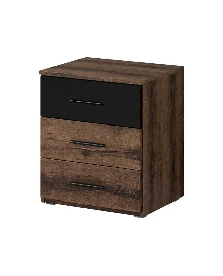 Szafka nocna BETA 22 z szufladami dąb monastery czarna 56x46x41cm Szafka nocna BETA 22 z szufladami dąb monastery czarna 56x46x41cm