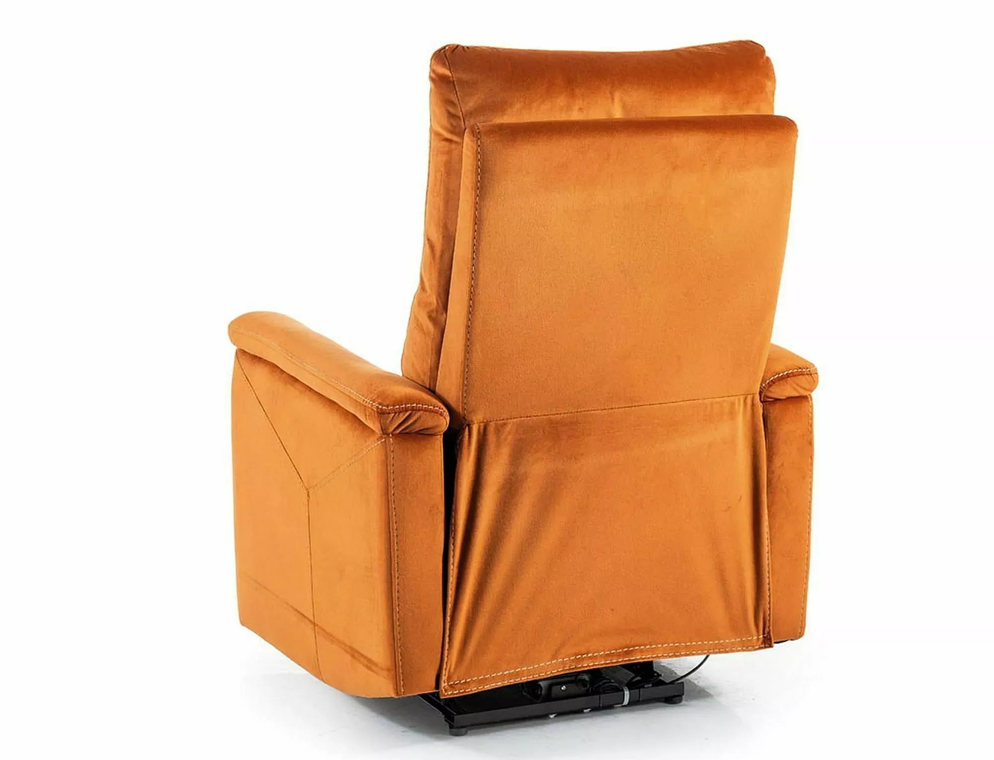 Fotel rozkładany NEPTUN M VELVET funkcja masażu i podgrzewania cynamonowy - NEPTUNMVCY