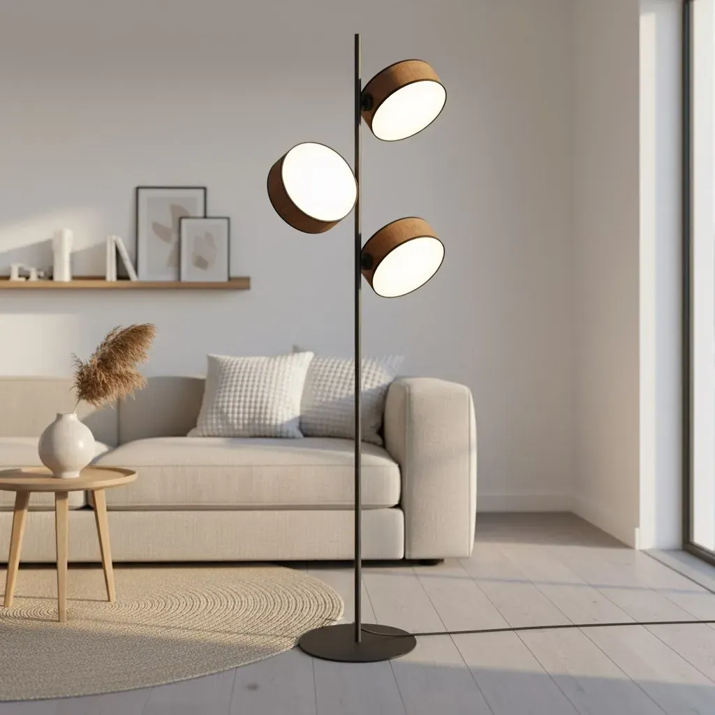 Lampa podłogowa abażur DRUMZ LP3 brązowa — zdjęcie 3
