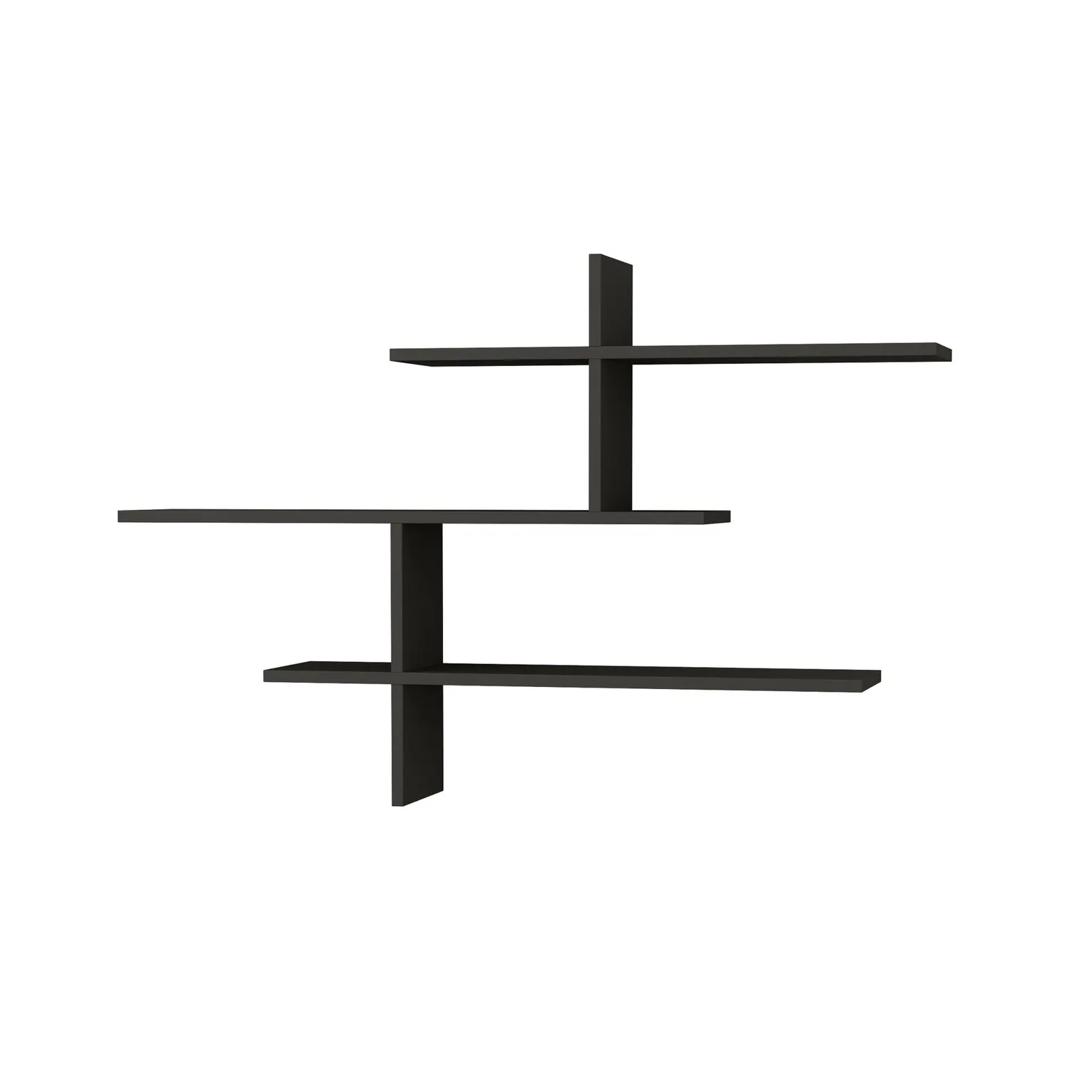 Pólka ścienna kilkupoziomowa LEO 123cm antracytowa