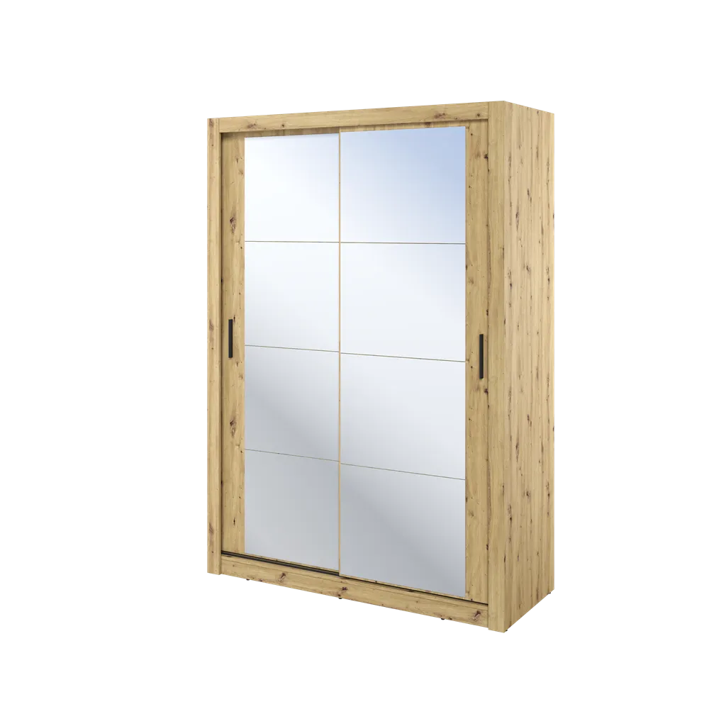 Szafa dwudrzwiowa z lustrem ARTI AR-18 150cm - dąb artisan
