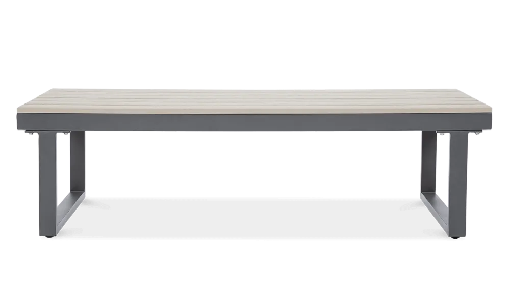 Narożnik ogrodowy modułowy EMERSON ze stolikiem jasnoszary - FG003443