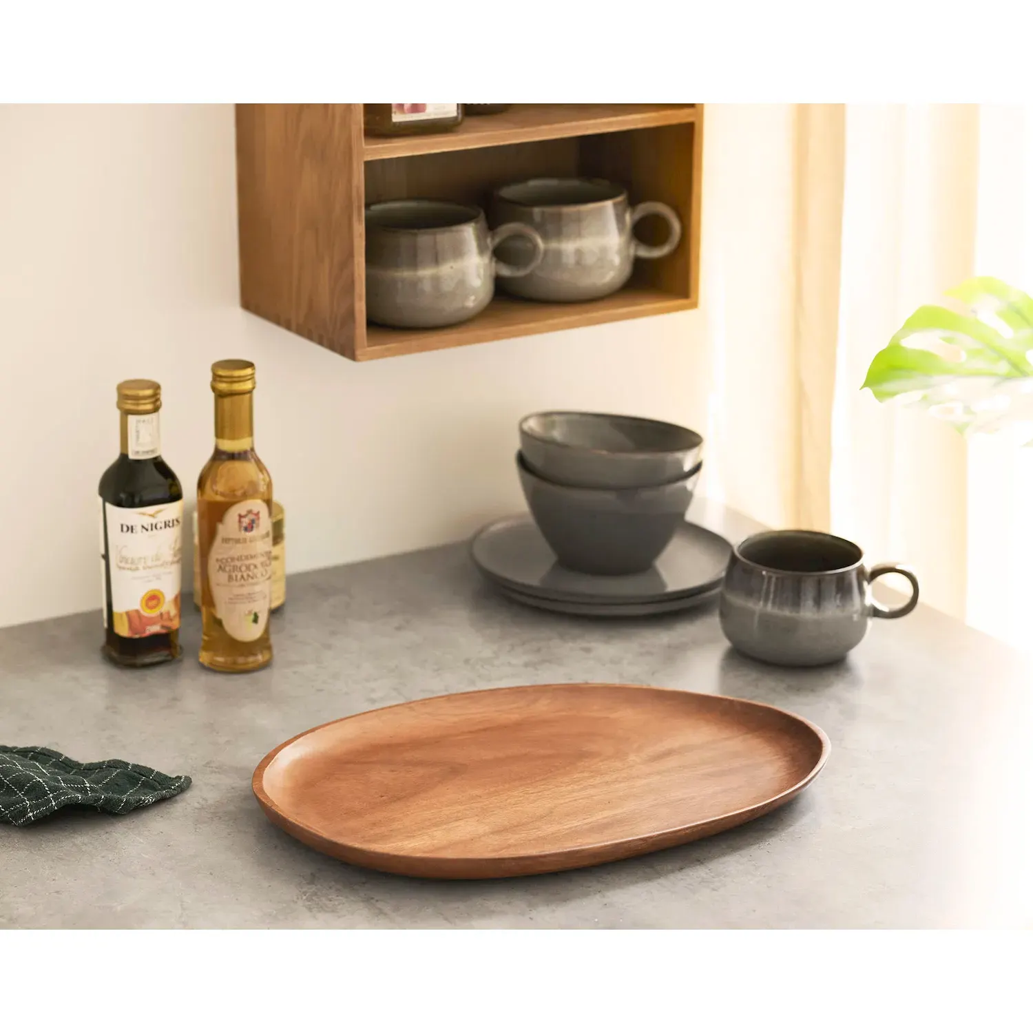 Taca drewniana TRAY 39x28cm naturalny - 4501354