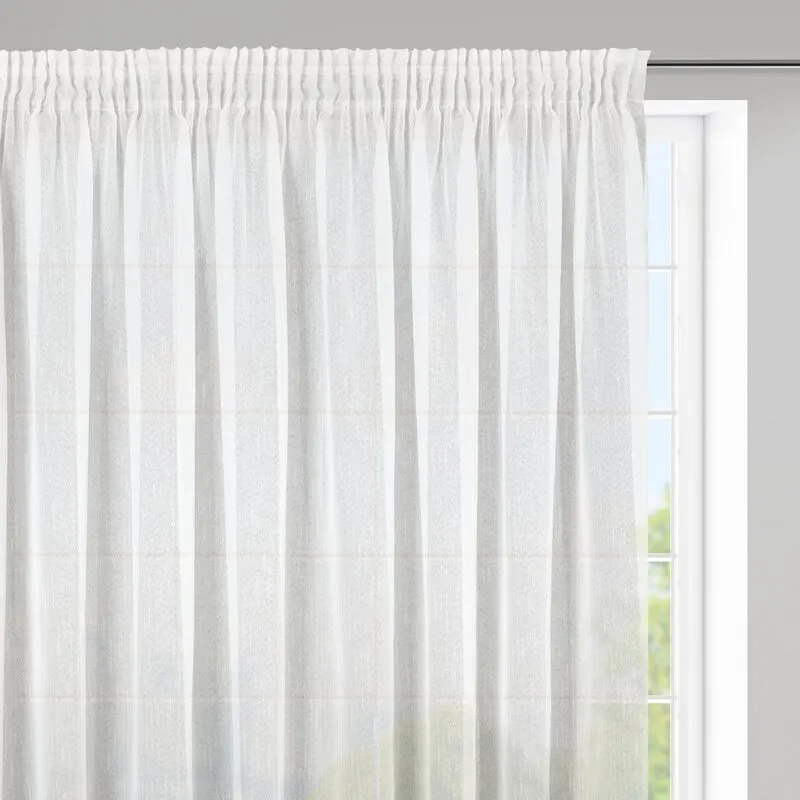 FIRANA GOTOWA LILIAN NA TAŚMIE 400X145 CM BIAŁY