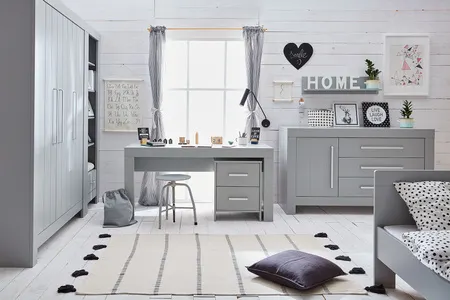 Komoda 1-drzwiowa z szufladami CALMO 156 cm szara - PIN_021-024-138