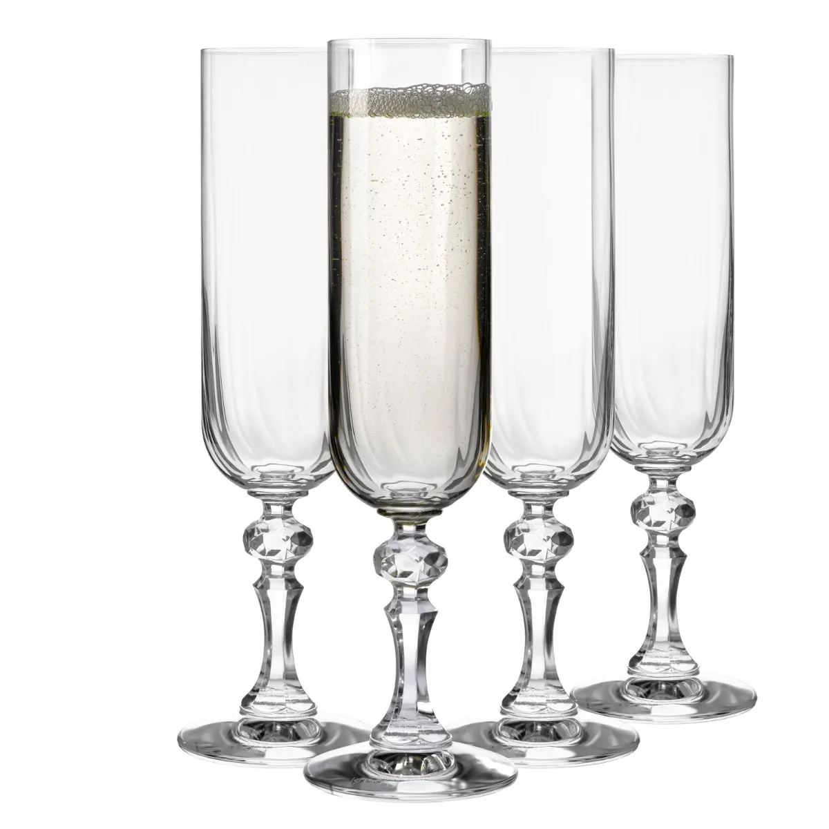 szklanki, champagne, kieliszki, kryształ, szafir