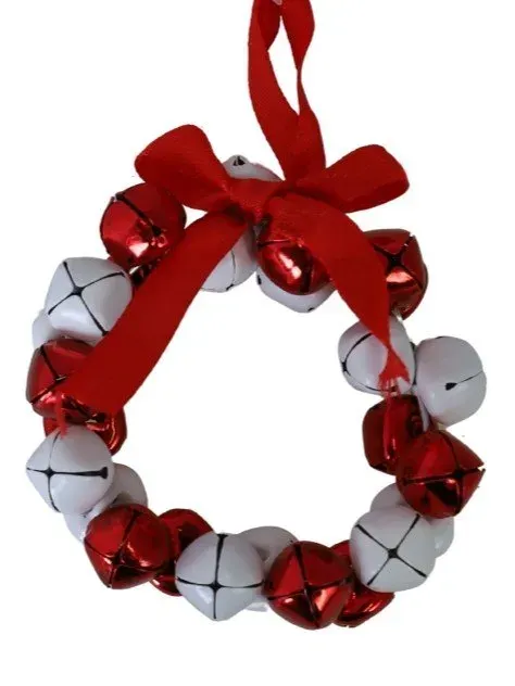 Wianuszek Z DZWONECZKÓW mini 6686 biało-czerwony Wianuszek Z DZWONECZKÓW mini 6686 biało-czerwony