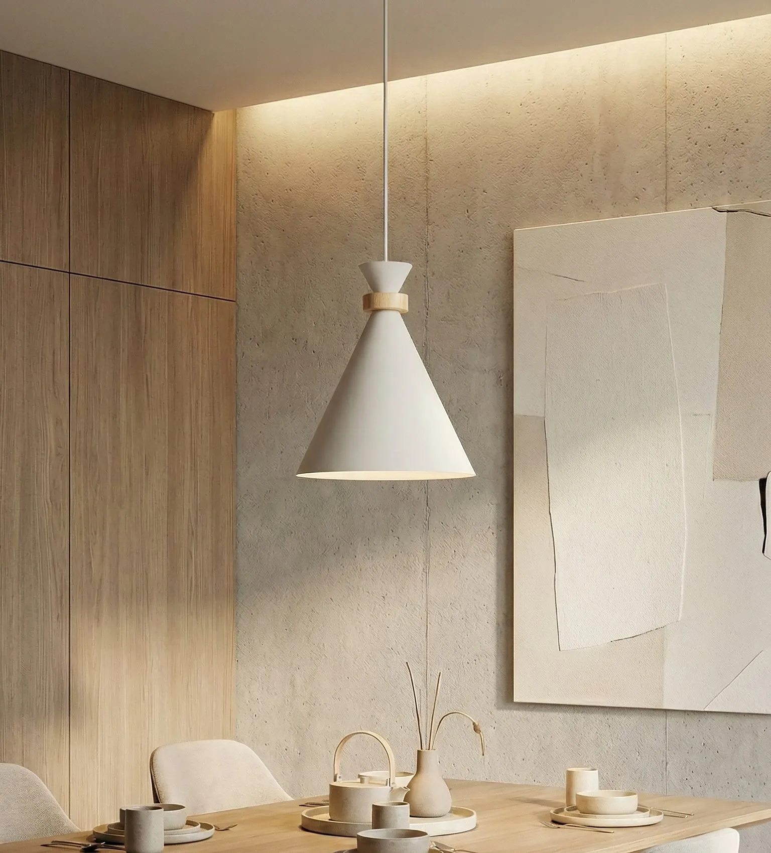 image wisząca lampa, lampa nad stół, lampka sufitowa, biel dekoracyjna, minimalistyczny design