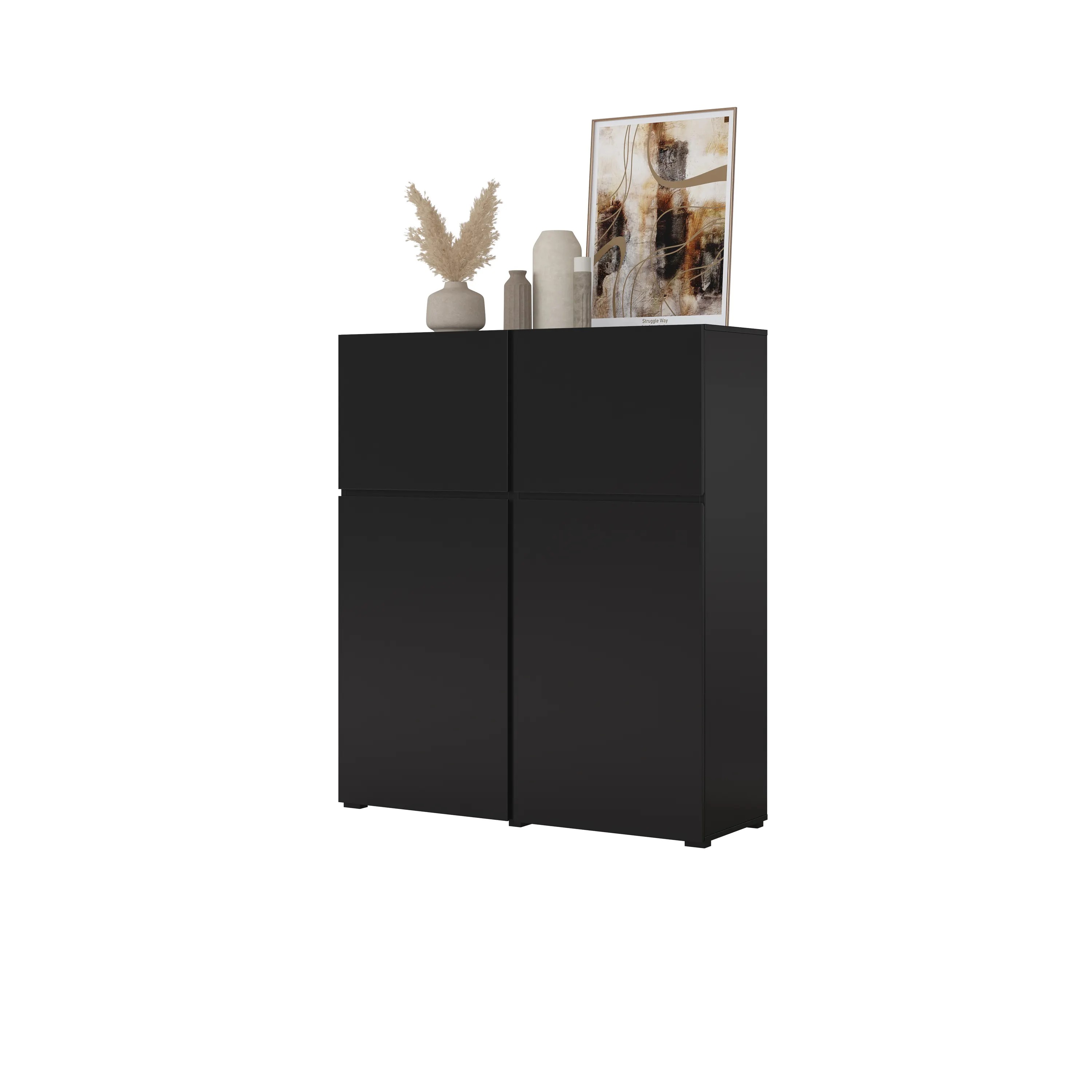 image konsola, szafka, czarna, szafka na buty, meble stojące