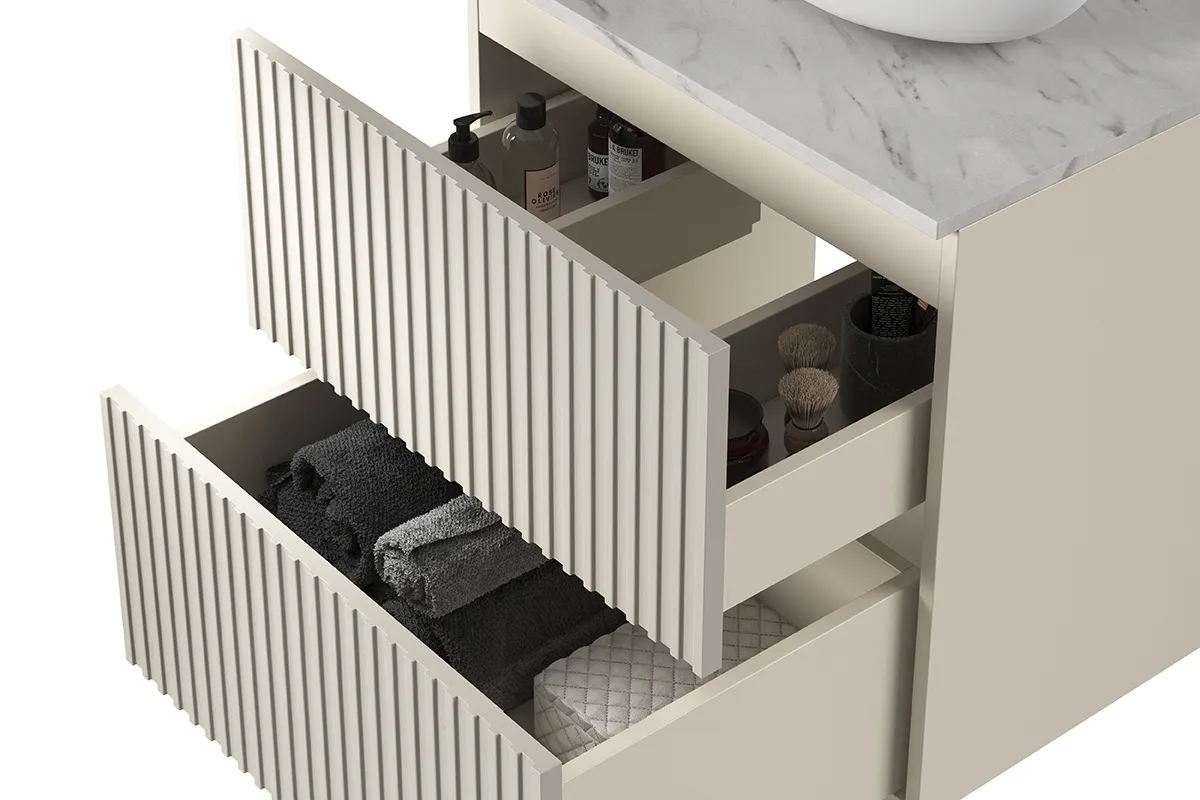 Szafka pod umywalkę NICOLE 60 2SZ - kremowa - B_149050