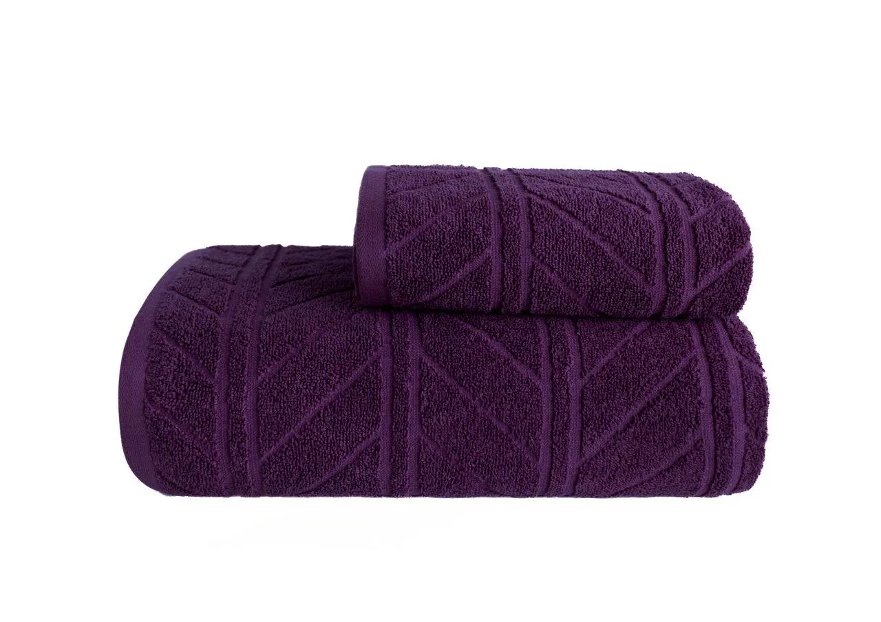 Ręcznik frotte RELIEF 50x90 gramatura 500 śliwkowy - FARO_30236